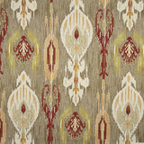 Oriental Print Linen Fabric Cotton Canvas, Taupe - Ribes y Casals