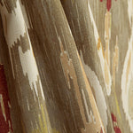Oriental Print Linen Fabric Cotton Canvas, Taupe - Ribes y Casals