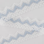 Lace Trimmings White and Blue 20mm - Ribes y Casals