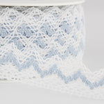 Lace Trimmings White and Blue 20mm - Ribes y Casals