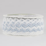 Lace Trimmings White and Blue 20mm - Ribes y Casals
