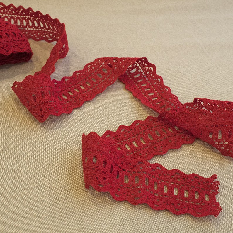 Lace Trimmings Red 55mm - Ribes y Casals