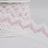 Lace Trimmings White y Pink 20mm - Ribes y Casals