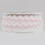 Lace Trimmings White y Pink 20mm - Ribes y Casals
