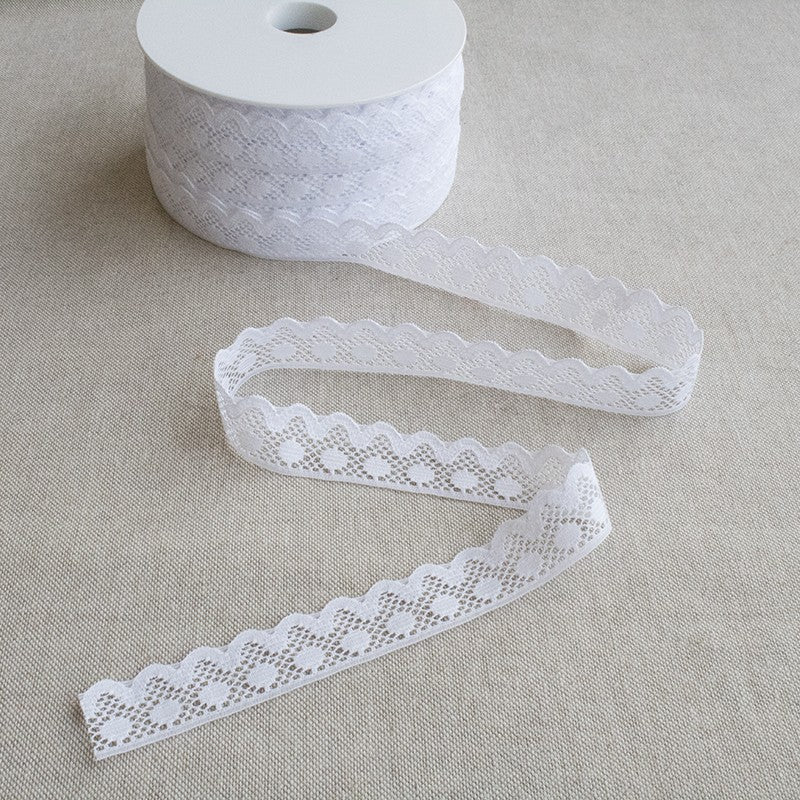Lace Nylon White 20mm - Ribes y Casals