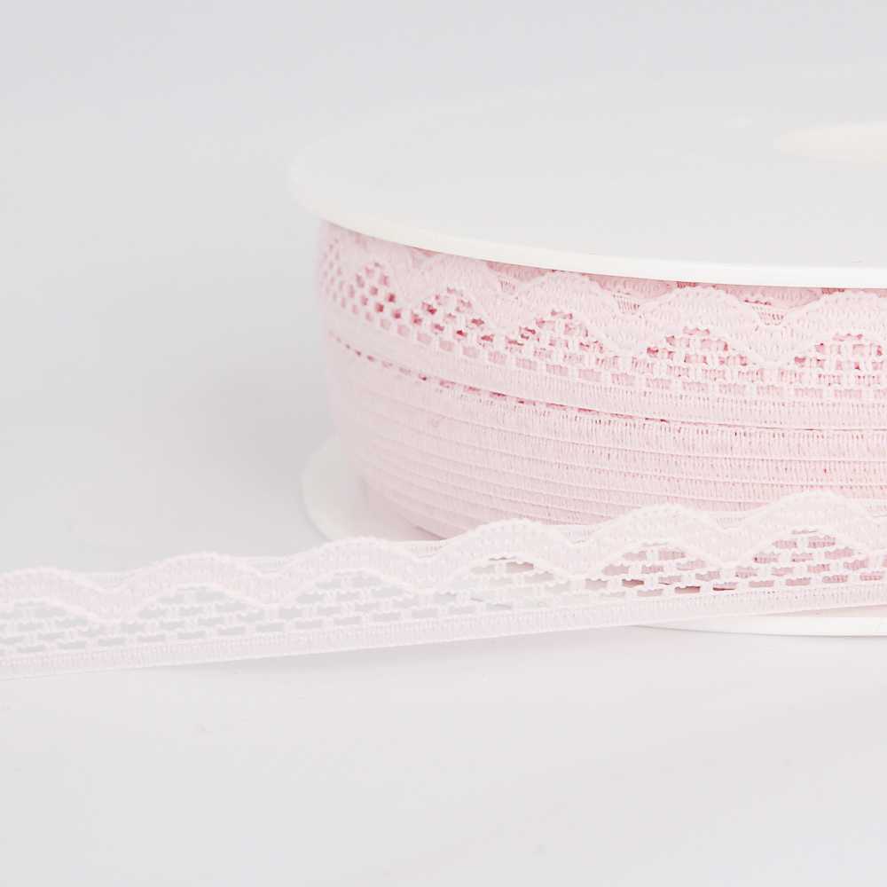 Pink Nylon Lace 10mm - Ribes y Casals