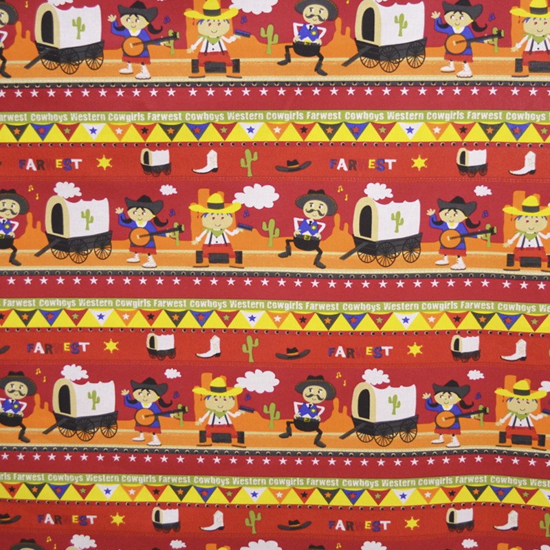 Printed Cotton Red Jean ground - Ribes y Casals
