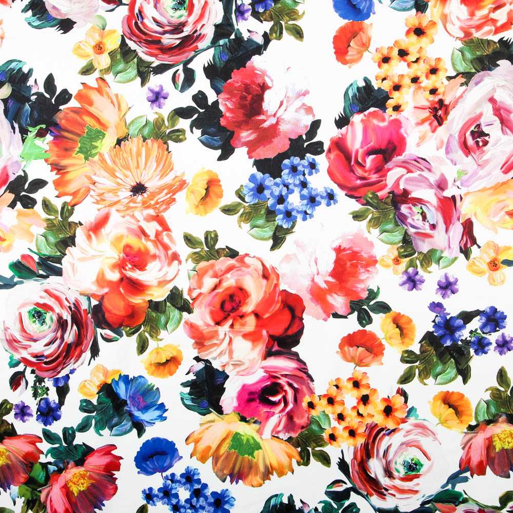 Burlington Floral Stretch Fabric - Ribes y Casals