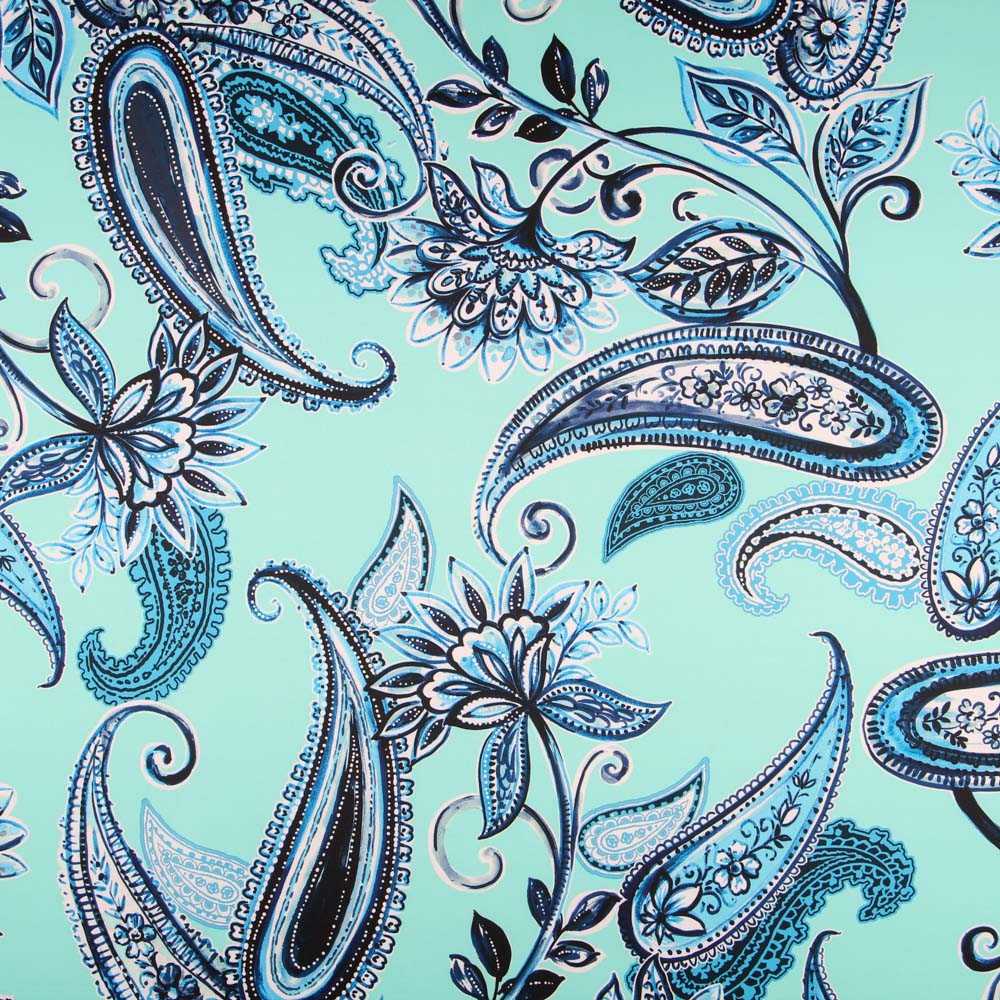 Burlington Stretch Maxi Paisley Aqua - Ribes y Casals