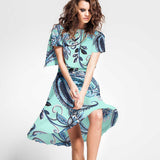 Burlington Stretch Maxi Paisley Aqua - Ribes y Casals