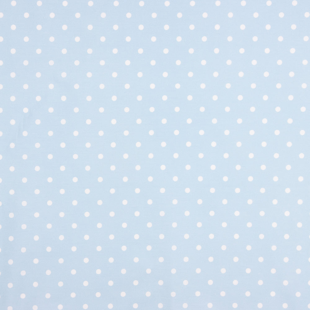 Flamenca Dotted Printed Poplin 7mm Light Blue - Ribes y Casals