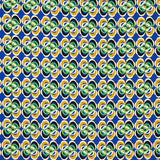 Polyester Crepe Flower Geometric Blue - Ribes y Casals