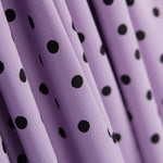 Crepe Dots Purple 7cm Black - Ribes y Casals