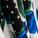 Stretch Tulips Blue Polka Dot Trench Coat - Ribes y Casals