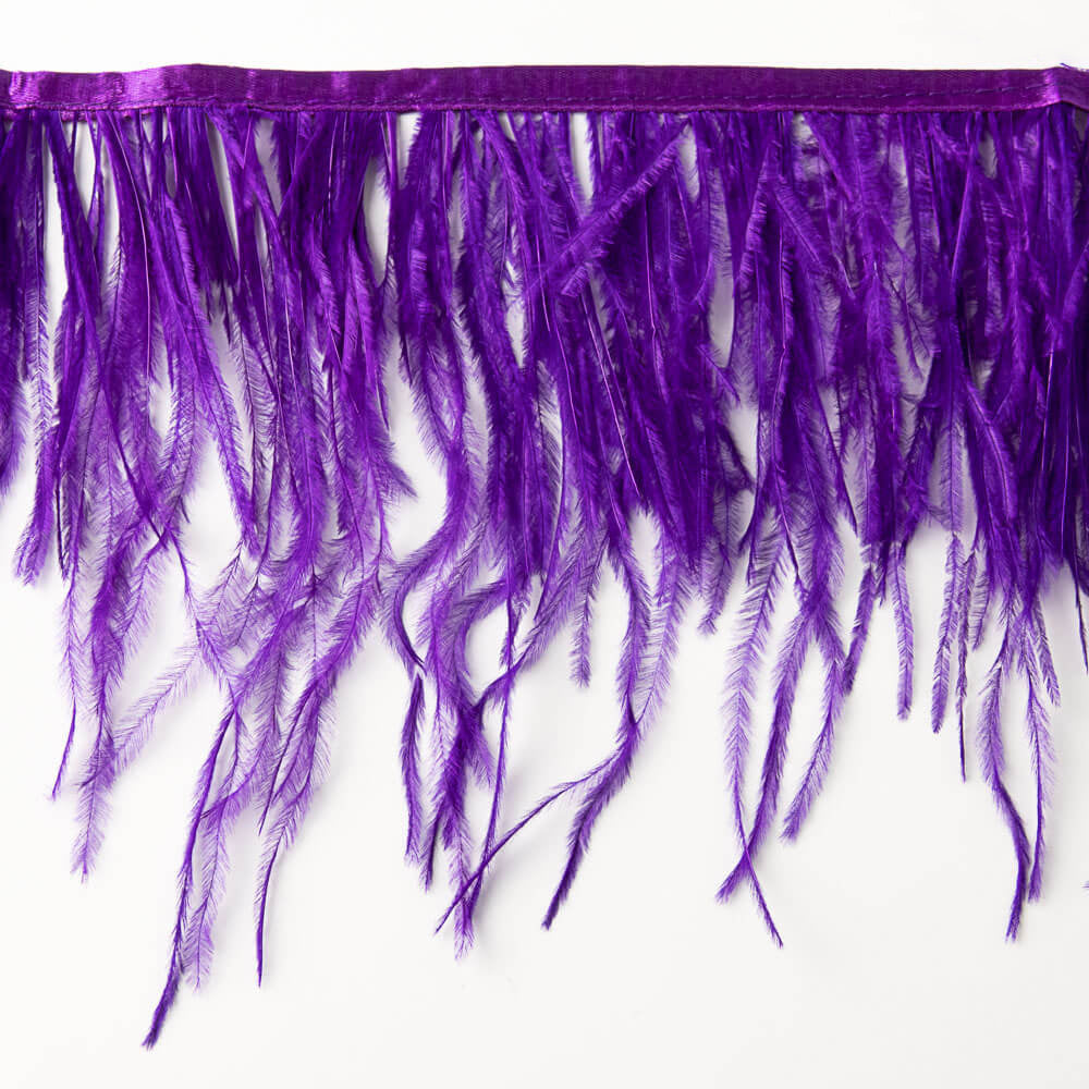 Ostrich Feather Trim Purple - Ribes y Casals