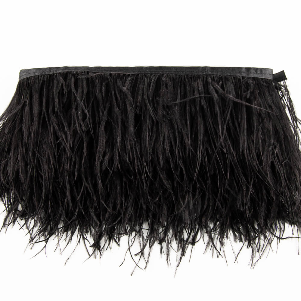 Ostrich Feather Trim Black - Ribes y Casals