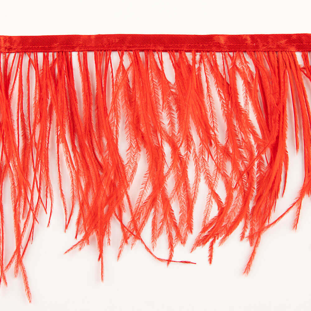 Flecos de Pluma Avestruz Rojo. - Ribes y Casals