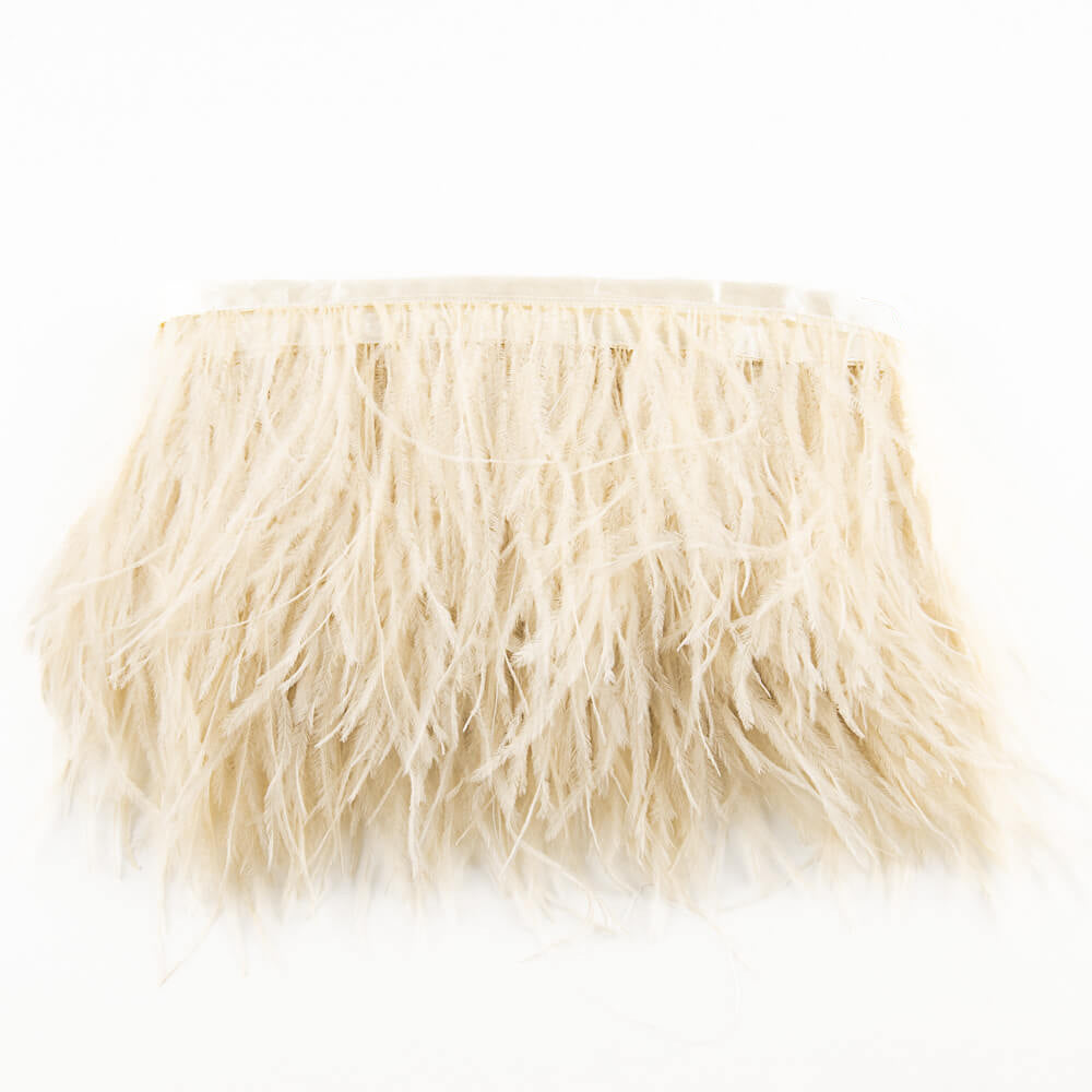 Ostrich Feather Trim Ecru - Ribes y Casals