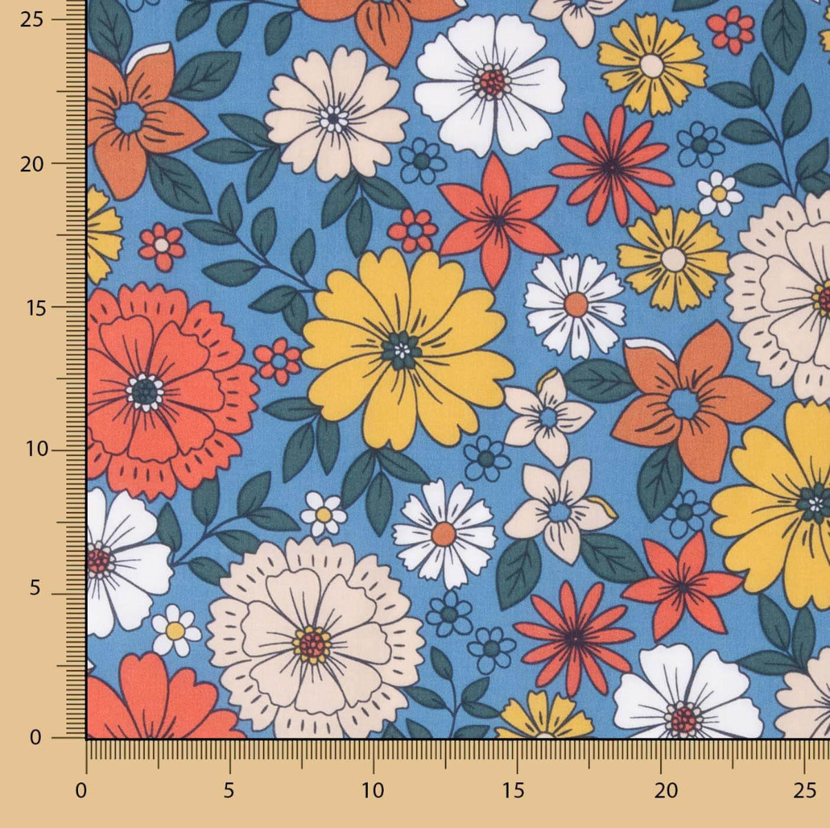 Cotton Poplin Flowers Dara - Ribes y Casals