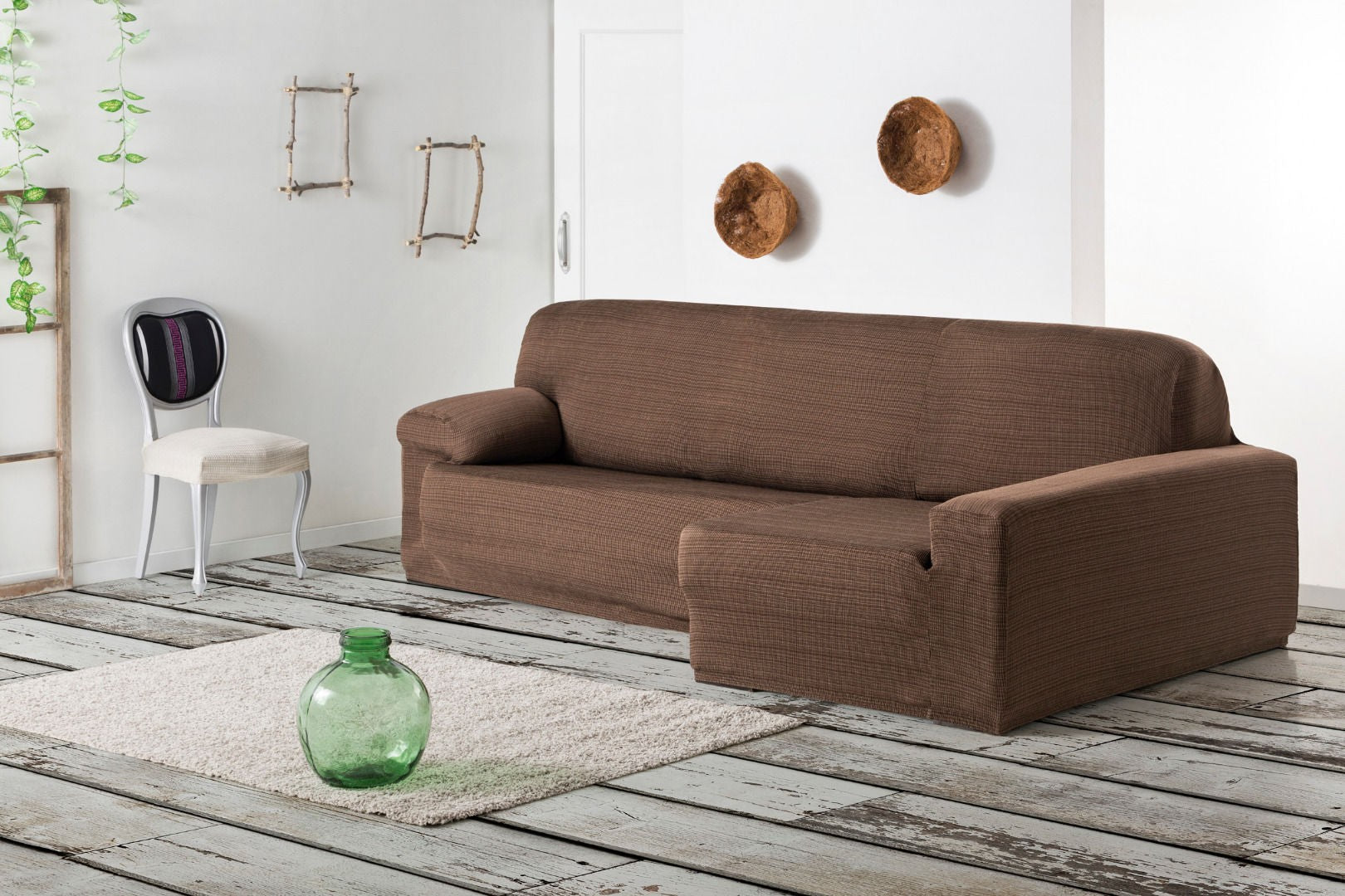 Stretch Sofa Cover Chocolate - Ribes y Casals