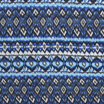 Chiffon Ethnic Diamond Print Blue - Ribes y Casals