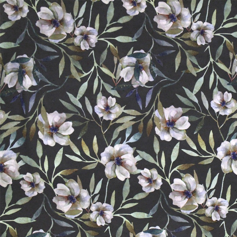 Polyester Gauze Botanic Black - Ribes y Casals