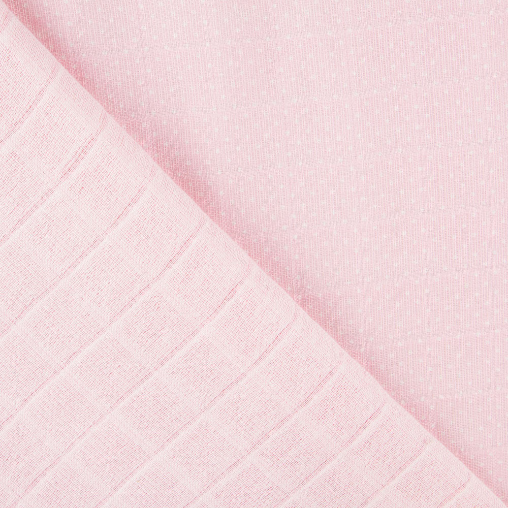 Retal Gasa Algodón Estampada Rosa 45x120 cm - Ribes y Casals