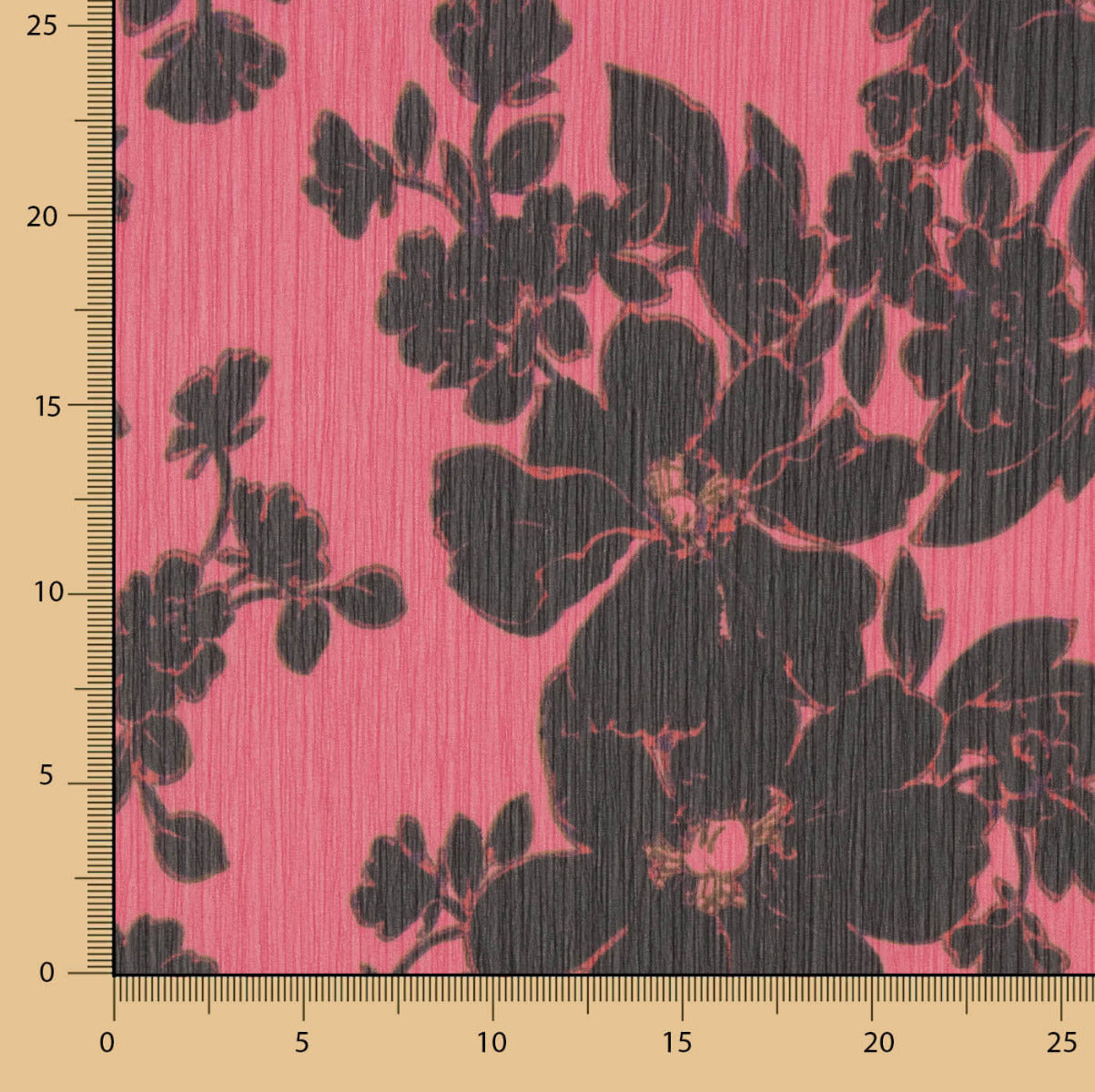 Gauze Bambula Lúrex Poppies Black - Ribes y Casals