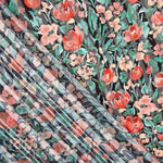 Striped Floral Chiffon with Lurex - Ribes y Casals