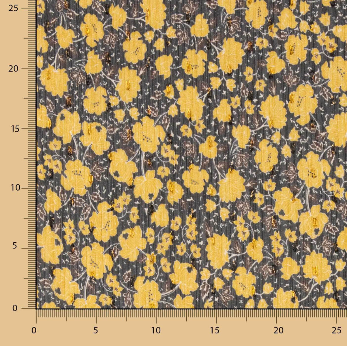 Gauze Bambula Lurex Gauze Adira Mustard - Ribes y Casals