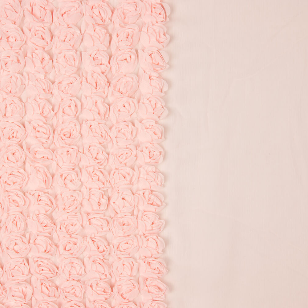 Polyester Double Gauze Fantasy Pink Flower - Ribes y Casals