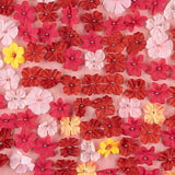 Crimson Red Garden Tulle with 3D Floral Design - Ribes y Casals