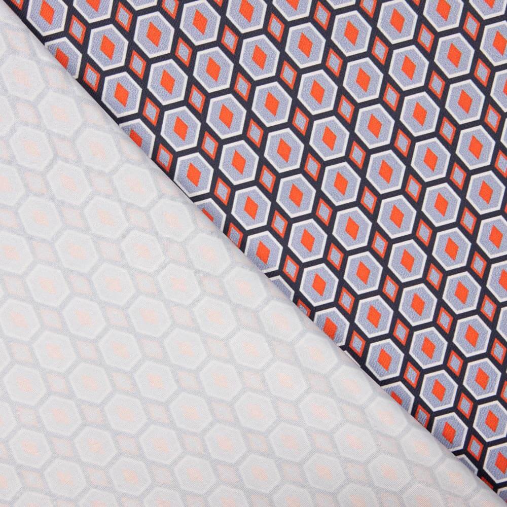 Mauve Geo Lycra Knit - Ribes y Casals