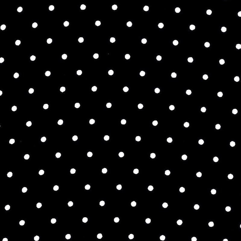 Georgette Dot White Ground Black - Ribes y Casals