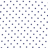 Georgette Dot Navy Blue Ground White - Ribes y Casals