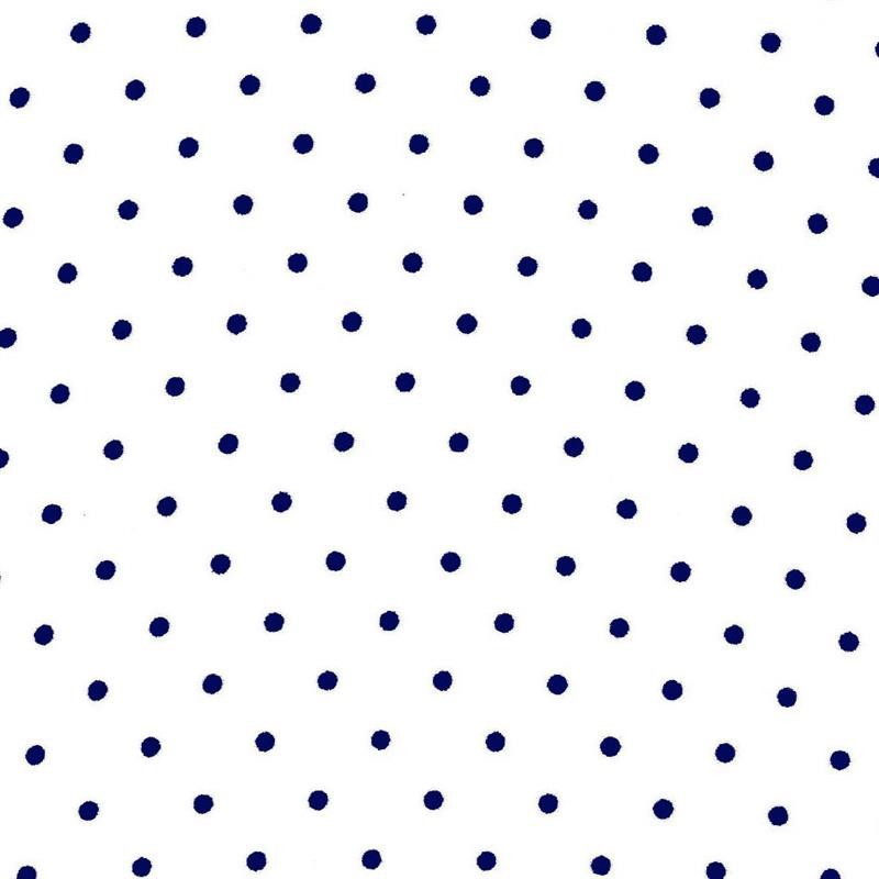 Georgette Dot Navy Blue Ground White - Ribes y Casals