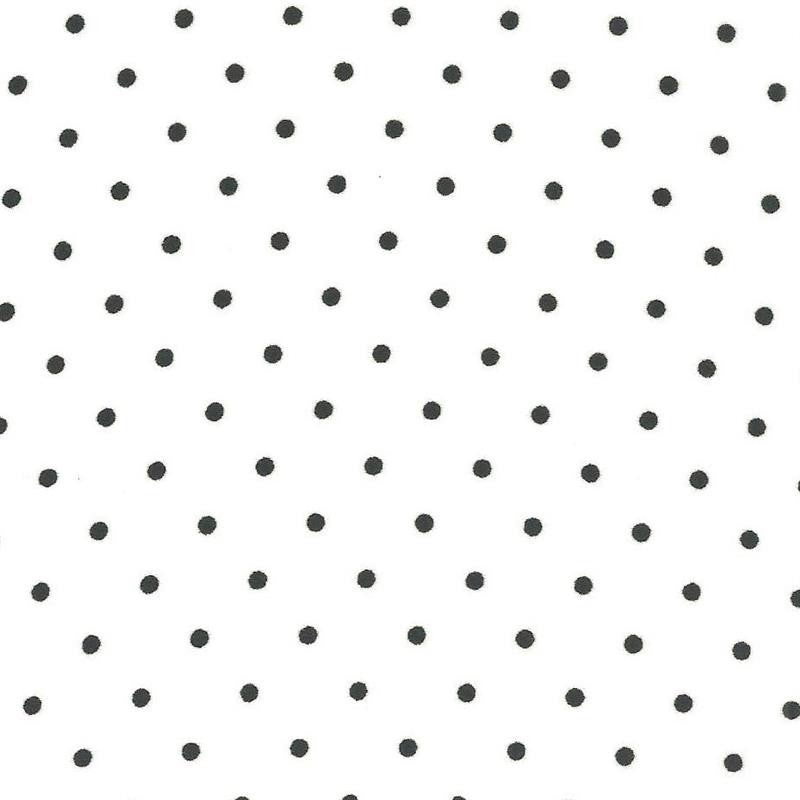 Georgette Dot Black Ground White - Ribes y Casals