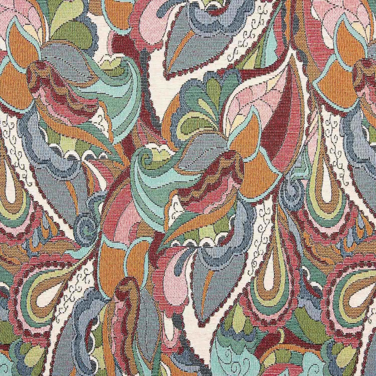 Gobelin Chenille Fabric Multicolor Paisley - Ribes y Casals