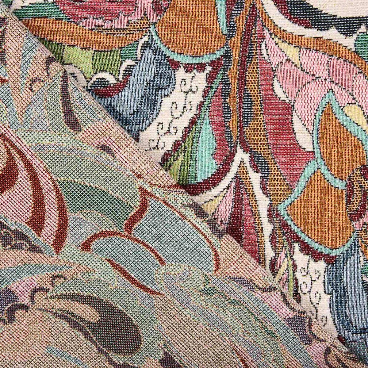 Gobelin Chenille Fabric Multicolor Paisley - Ribes y Casals