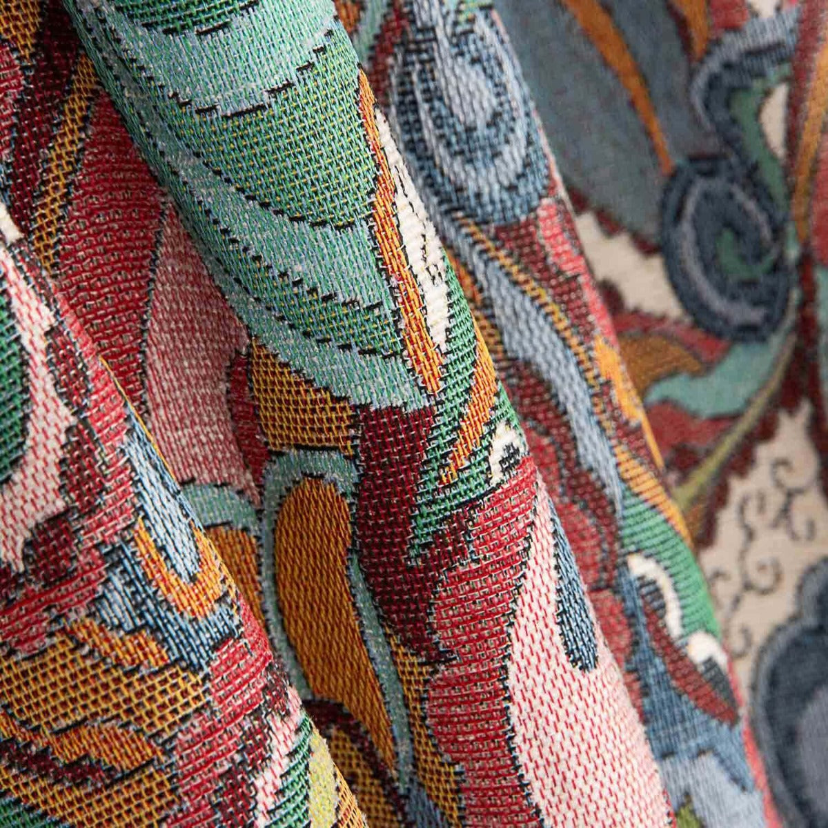 Gobelin Chenille Fabric Multicolor Paisley - Ribes y Casals