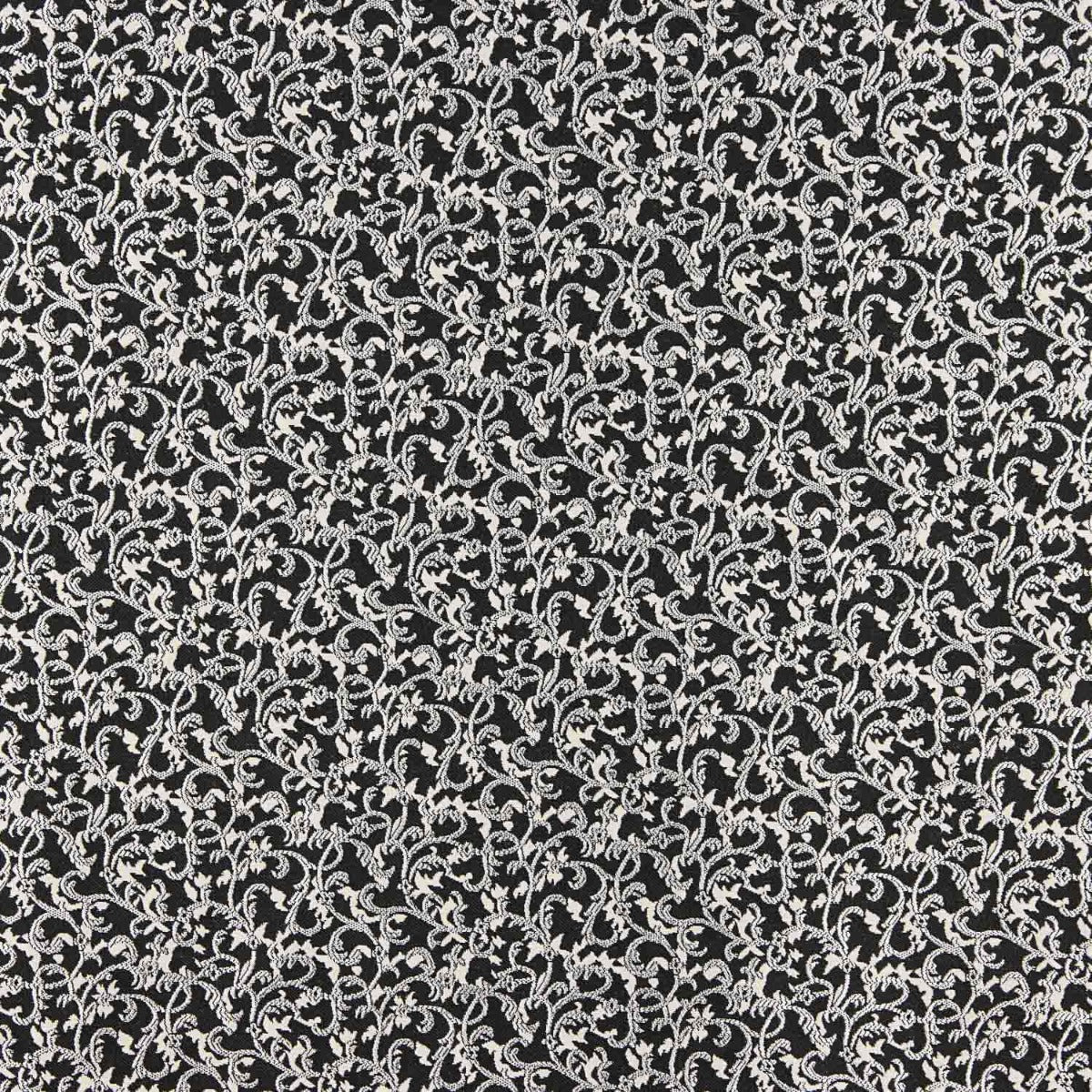 Damask Lurex Fabric Floral Black and White - Ribes y Casals