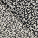 Damask Lurex Fabric Floral Black and White - Ribes y Casals