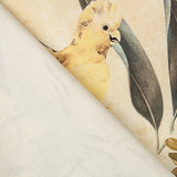 Beige Cotton Canvas Print with Macaws and Orchids - Ribes y Casals