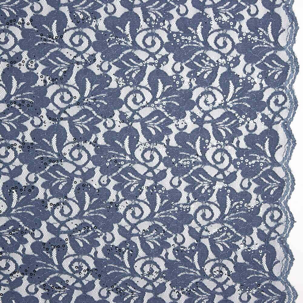 Vintage Blue Sequined Lace - Ribes y Casals