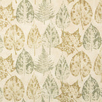 Green and Ochre Botanical Print Cotton Canvas - Ribes y Casals