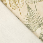 Green and Ochre Botanical Print Cotton Canvas - Ribes y Casals