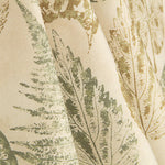 Green and Ochre Botanical Print Cotton Canvas - Ribes y Casals