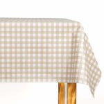 Beige White Checked Oilcloth - Ribes y Casals