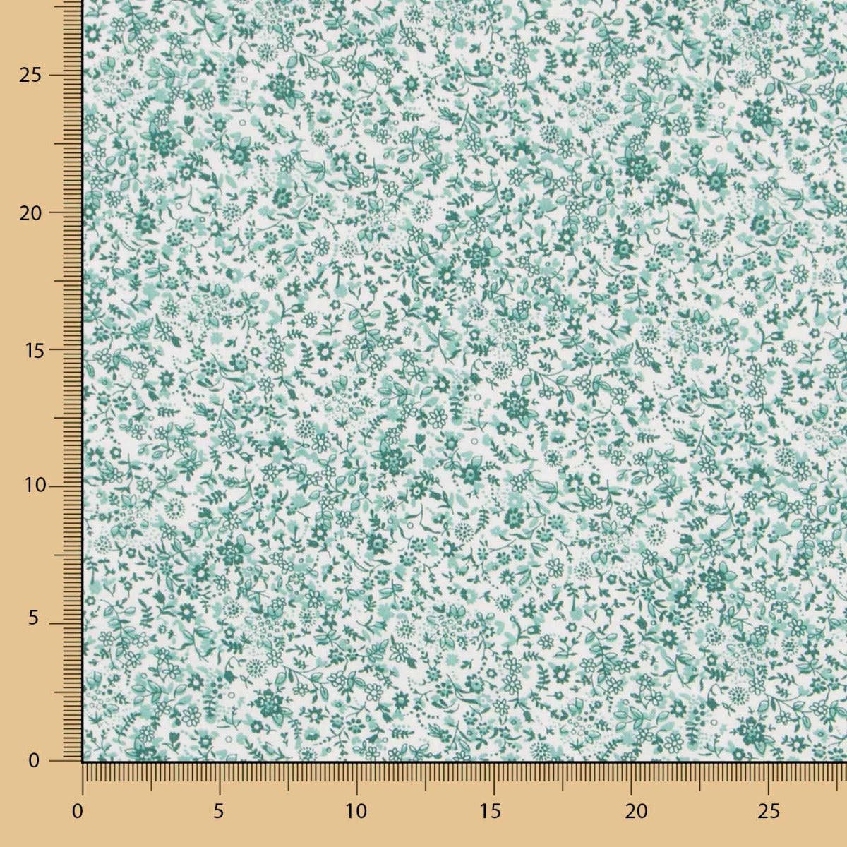 Antibacterial Cotton Fabric Green Flowers - Ribes y Casals