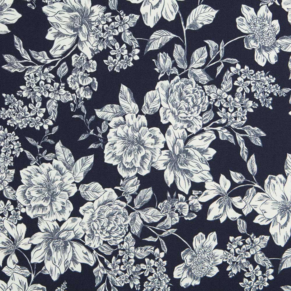 Algodón Spandex Flor Marino - Ribes y Casals